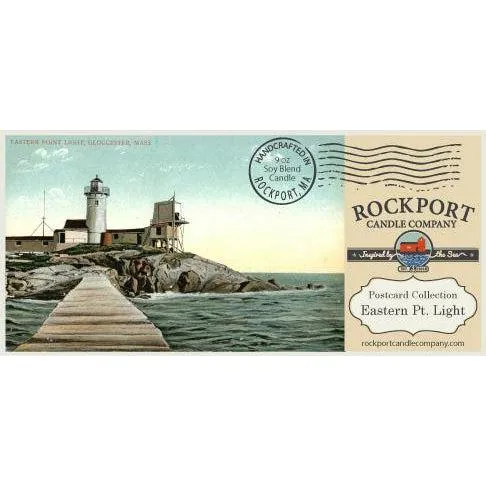 Vintage Postcard Candle - Eastern Point Light