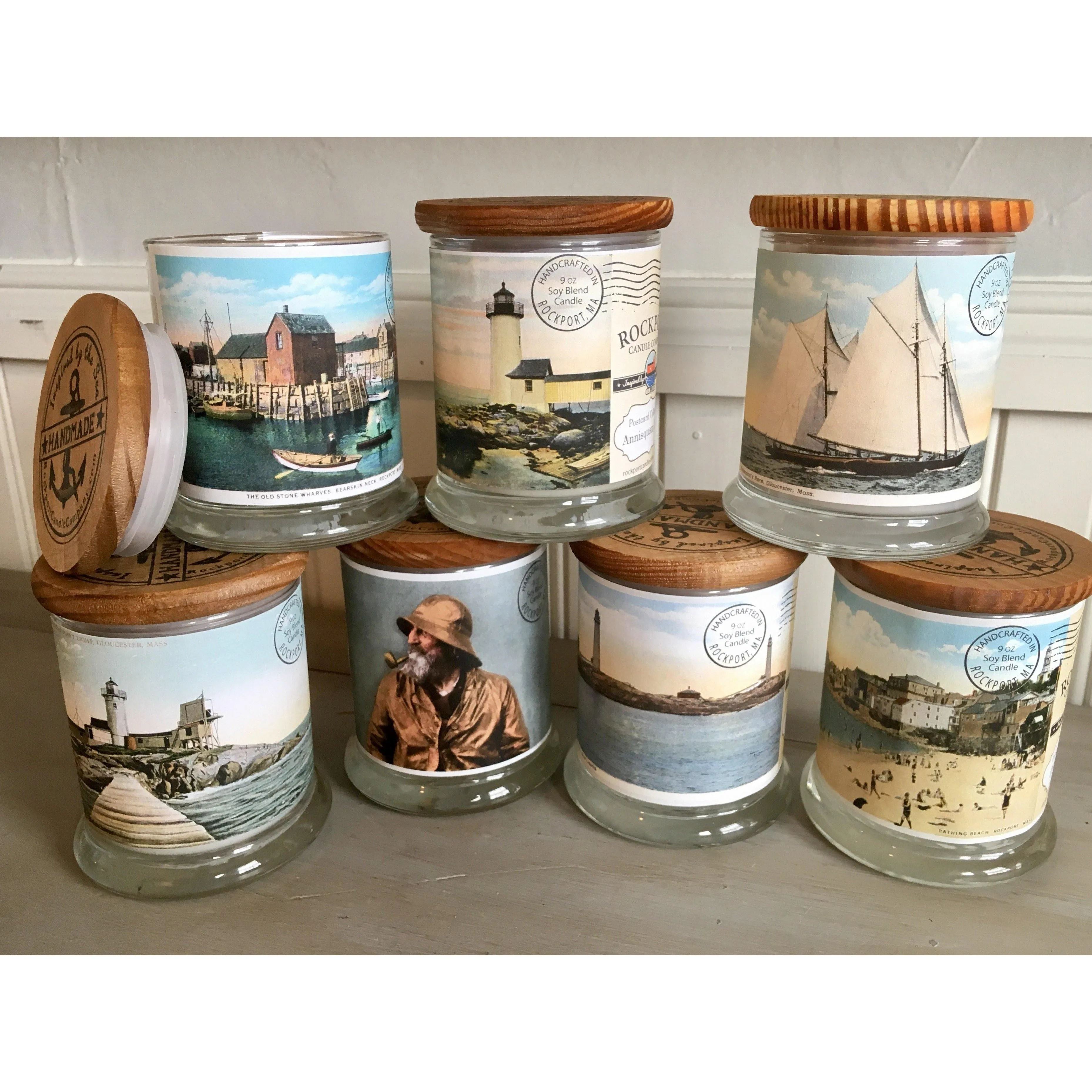 Vintage Postcard Candle - Motif #1