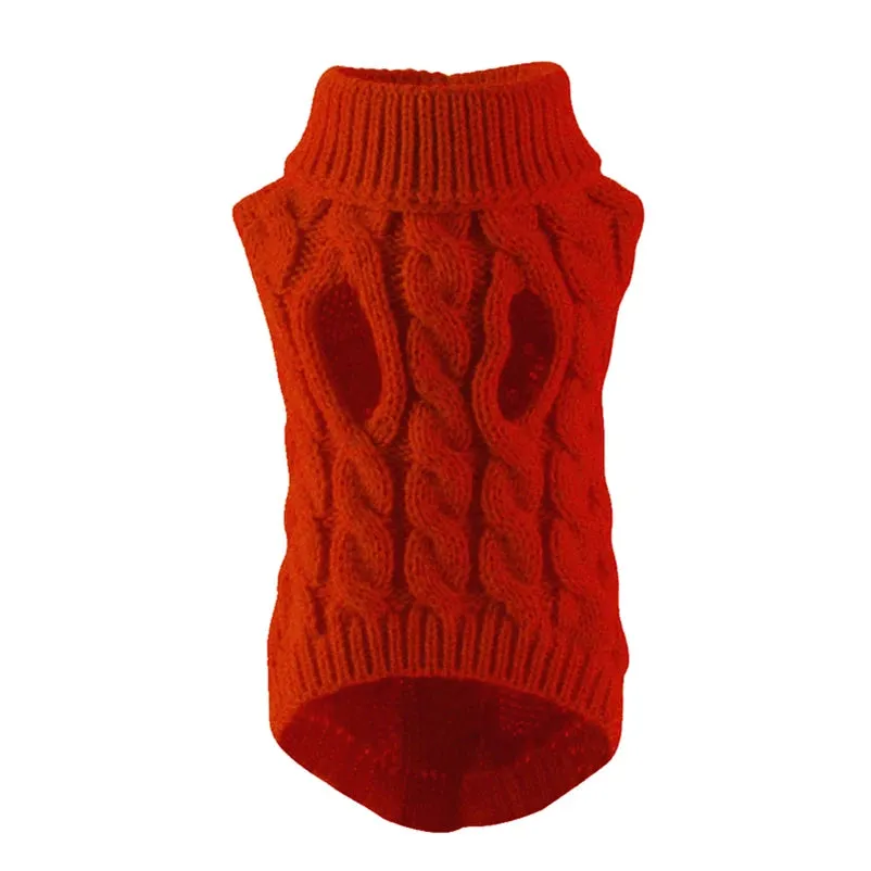 Winter Snuggles: Turtleneck Knit Sweater for Small to Medium Dogs and Kittens - Cozy Pet Vest for Chihuahuas, Bulldogs, and More