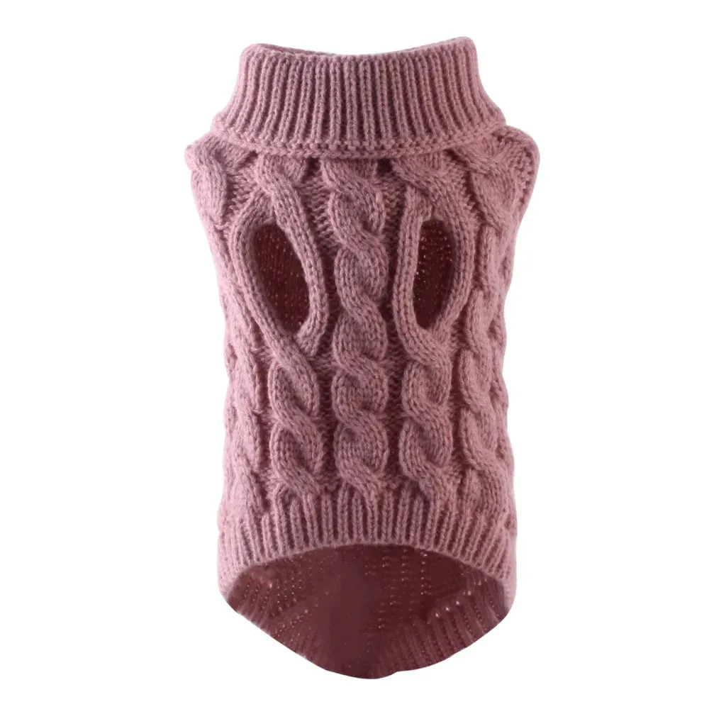 Winter Snuggles: Turtleneck Knit Sweater for Small to Medium Dogs and Kittens - Cozy Pet Vest for Chihuahuas, Bulldogs, and More