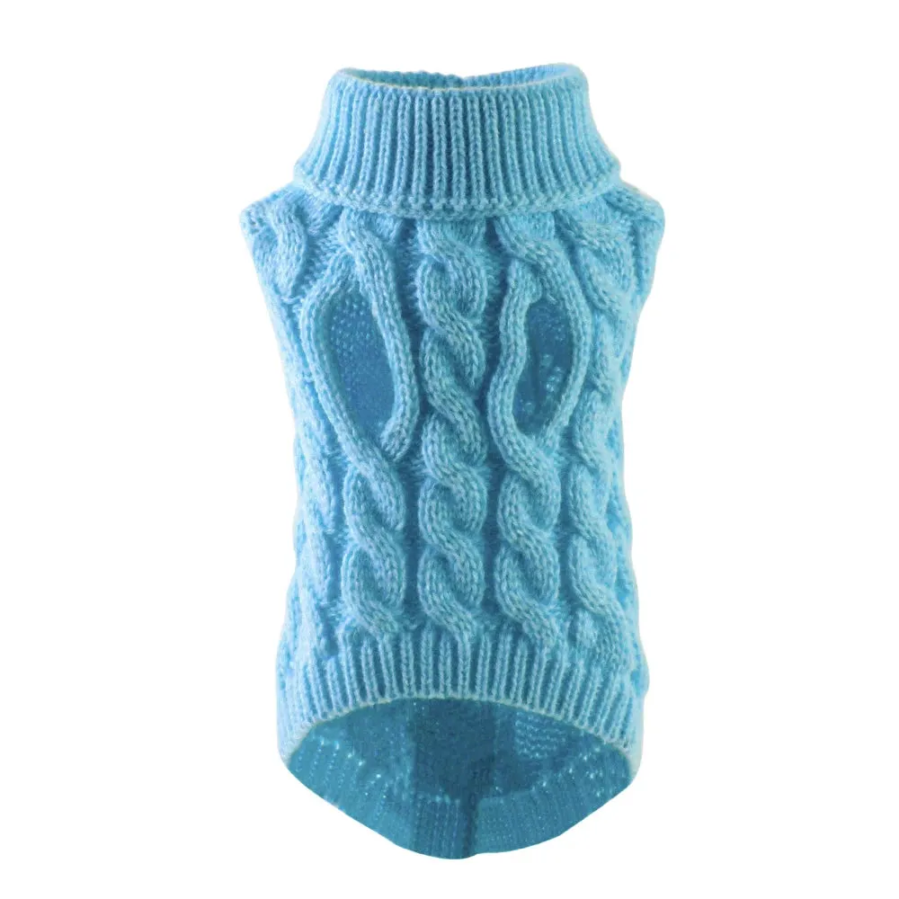 Winter Snuggles: Turtleneck Knit Sweater for Small to Medium Dogs and Kittens - Cozy Pet Vest for Chihuahuas, Bulldogs, and More