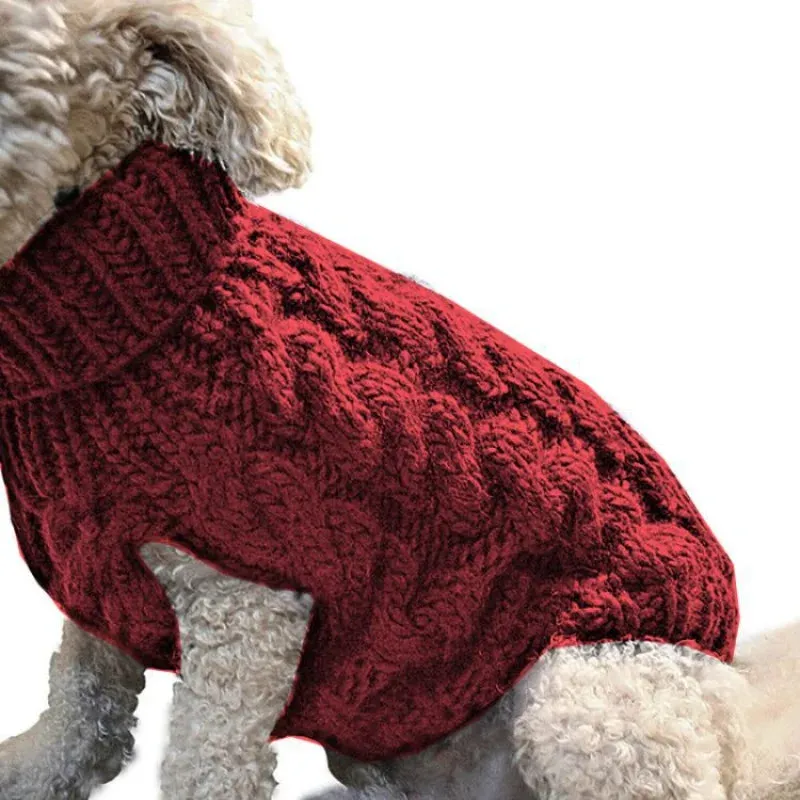 Winter Snuggles: Turtleneck Knit Sweater for Small to Medium Dogs and Kittens - Cozy Pet Vest for Chihuahuas, Bulldogs, and More