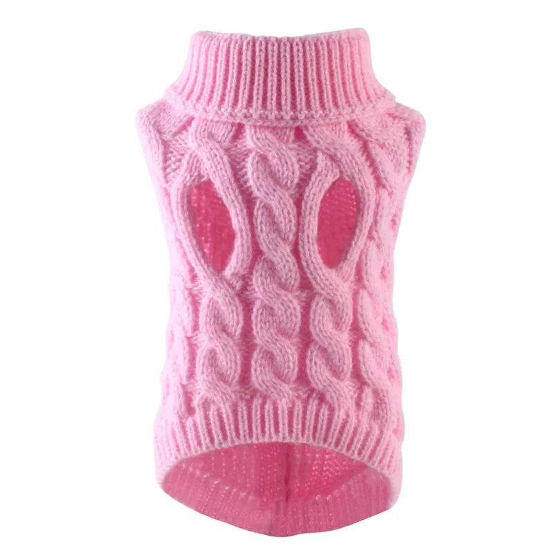 Winter Snuggles: Turtleneck Knit Sweater for Small to Medium Dogs and Kittens - Cozy Pet Vest for Chihuahuas, Bulldogs, and More
