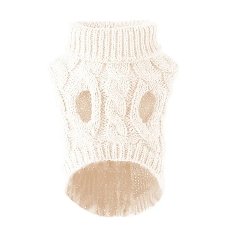 Winter Snuggles: Turtleneck Knit Sweater for Small to Medium Dogs and Kittens - Cozy Pet Vest for Chihuahuas, Bulldogs, and More