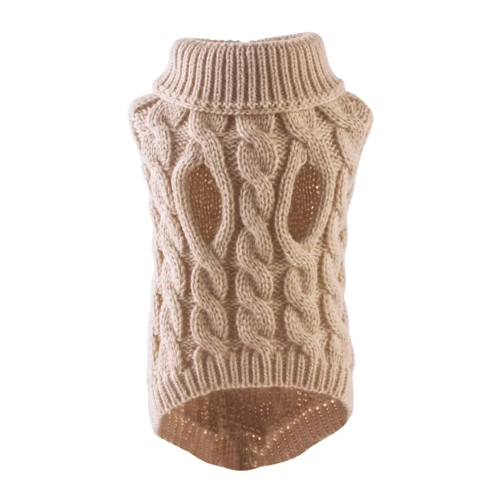 Winter Snuggles: Turtleneck Knit Sweater for Small to Medium Dogs and Kittens - Cozy Pet Vest for Chihuahuas, Bulldogs, and More