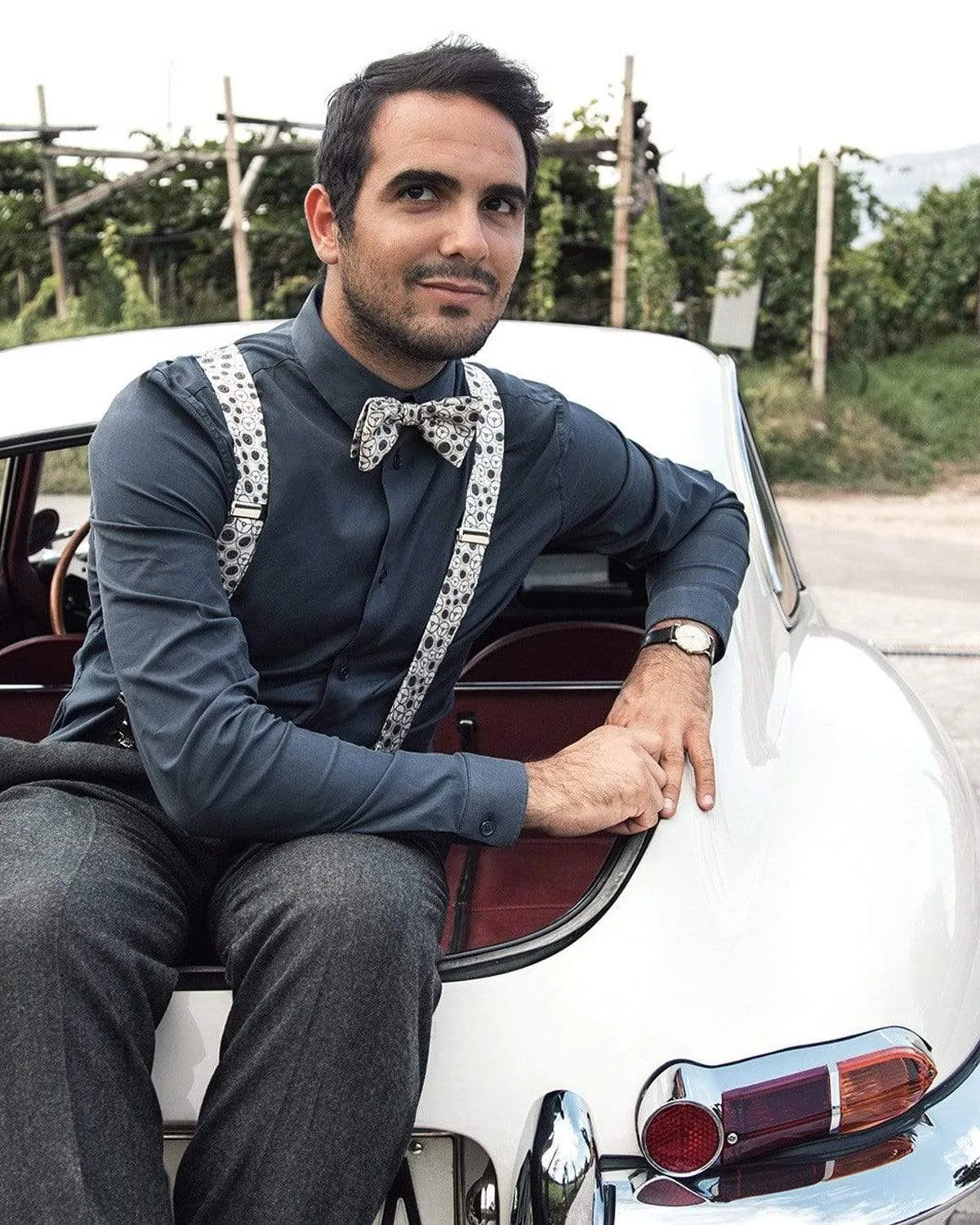 WORLD BEATER - Silk Bow Tie - Ivory