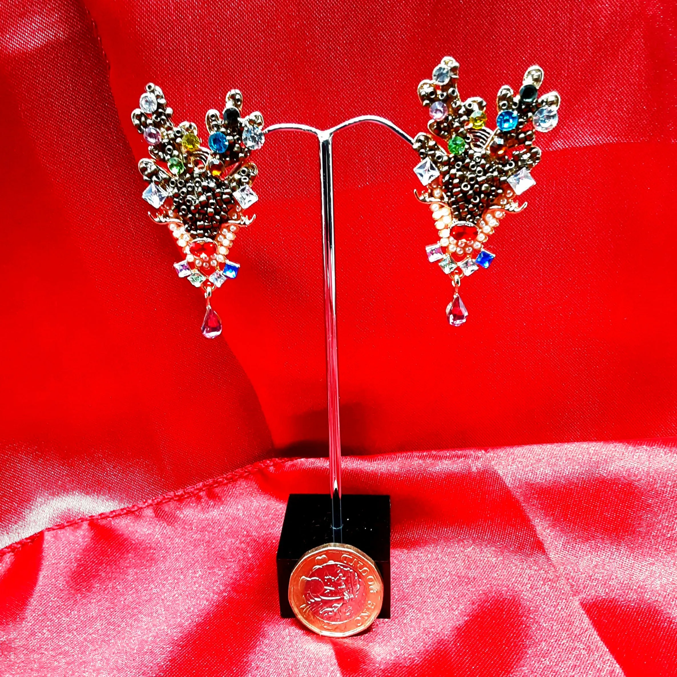 Xmas Bling Reindeer Earrings